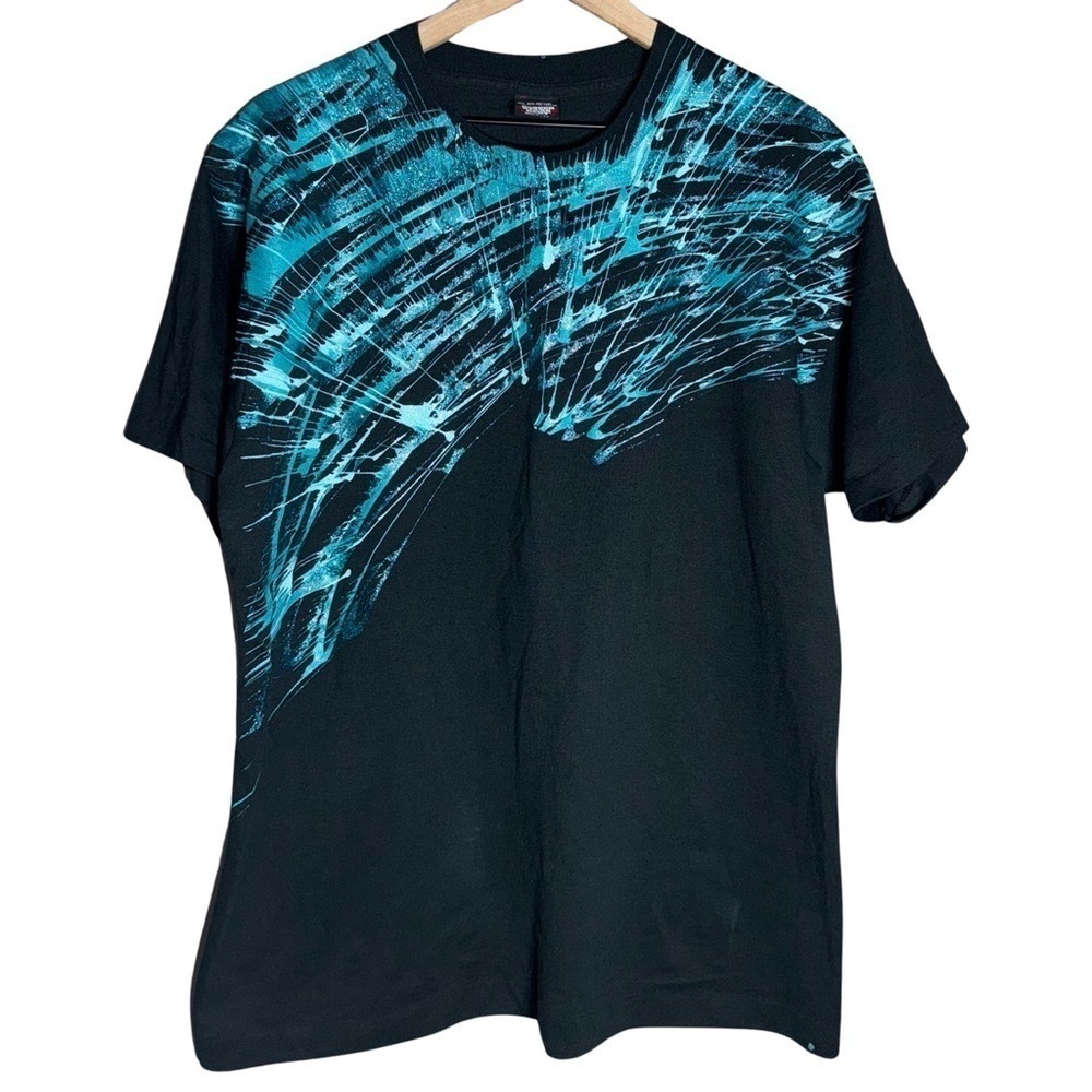 Vintage Splatter Paint Art T-Shirt - Size XL